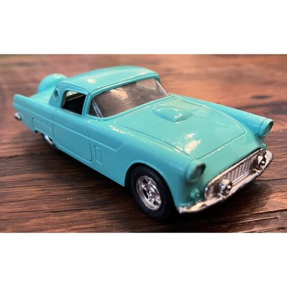 TootsieToy Other - 1988 Tootsie Toy Hard ‘56 FORD T-BIRD Teal Blue/Green Die Cast Metal Thunderbird